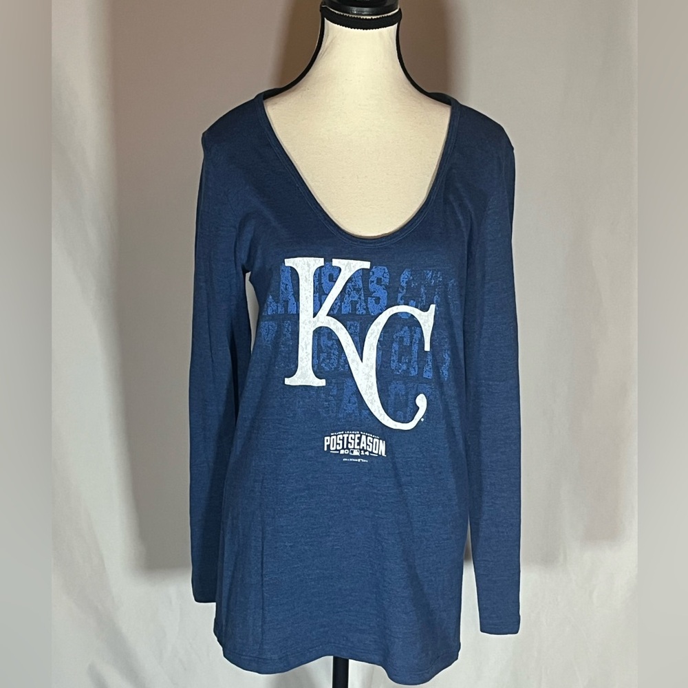 5th & Ocean Womens Blue Kansas City Royals 2014 Postseason Long Sleeve